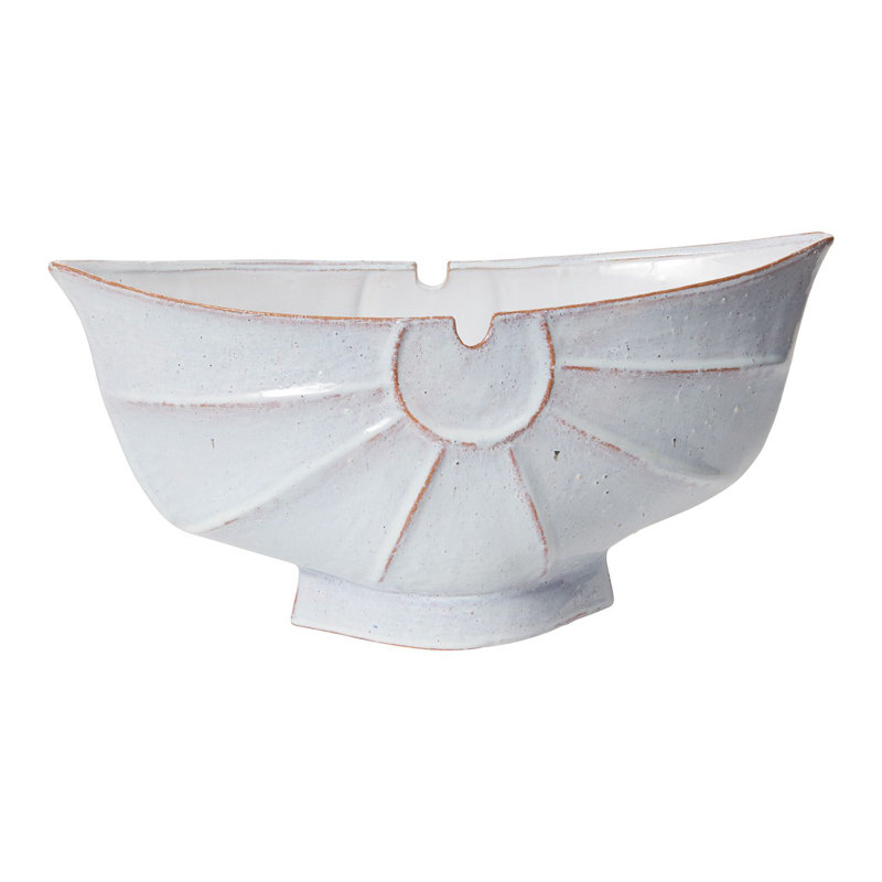 Jayliany Handmade Ceramic Table Vase, 10" H x 20.5" W x 8.25" D