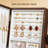 Black Walnut Wooden Jewelry Box, 2-in-1 Makeup Mirror for Necklace Ring Earring Bracelet Organizer.