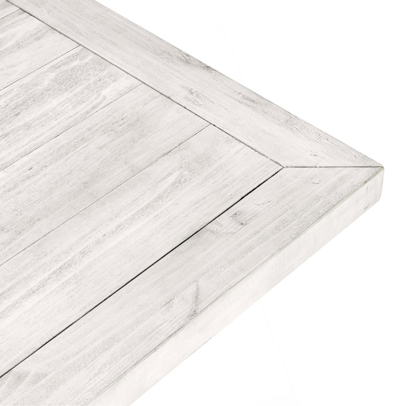 Caleb 94" Dining Table Distressed Ivory, 30"H x 39"L x 94"W, Antique White
