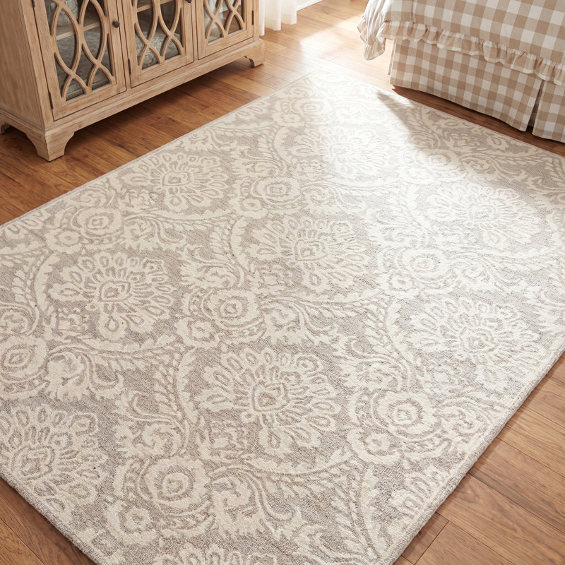 Tansy Wool Floral Indoor Rug, Round 6'