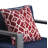 Tommy Hilfiger Monterey Outdoor Easy Assembly Metal Frame Arm Chair, Navy Blue & Dark Gray