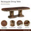 Villa Valencia Solid Wood Dining Table