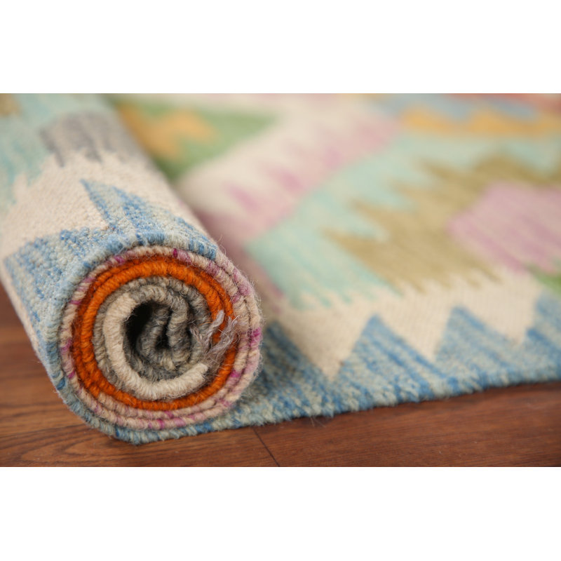 Reversible Wool Kilim Oriental Runner Rug 3x10