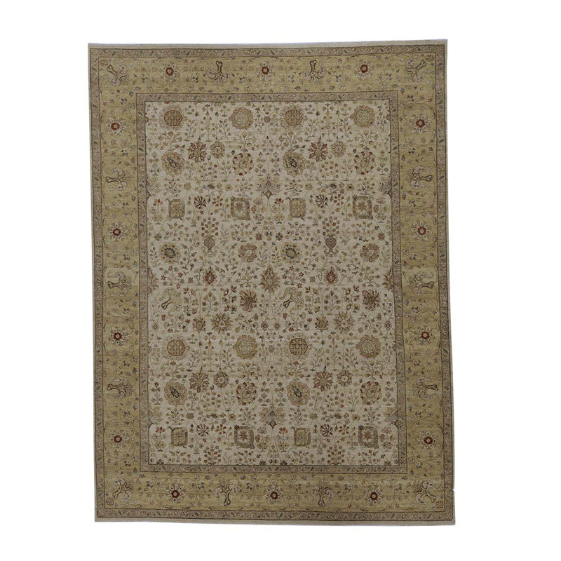 Wool Oriental Area Rug in Gold