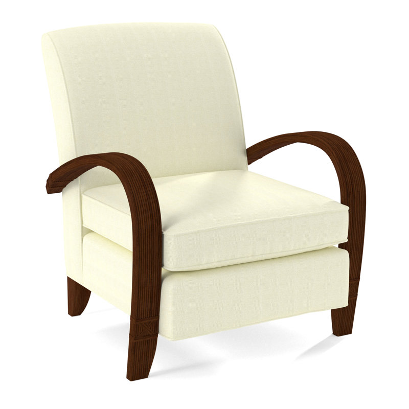 Vero Armchair, Coffee, White Performance Fabric; 0851-94