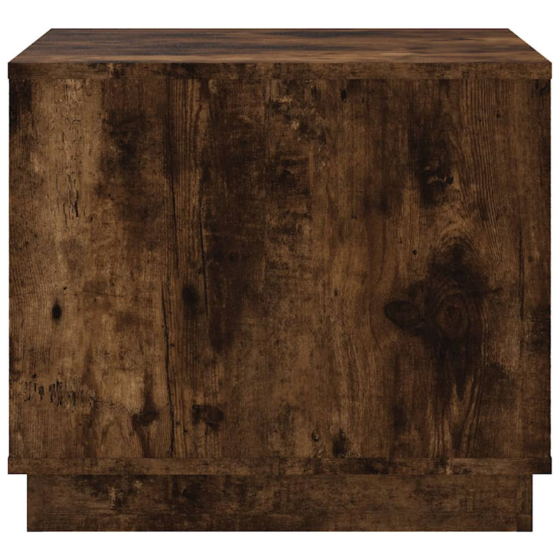 Nikolov Side Table with Storage, Smoked Oak