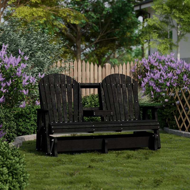 Heritage 5' Glider With Console, Black