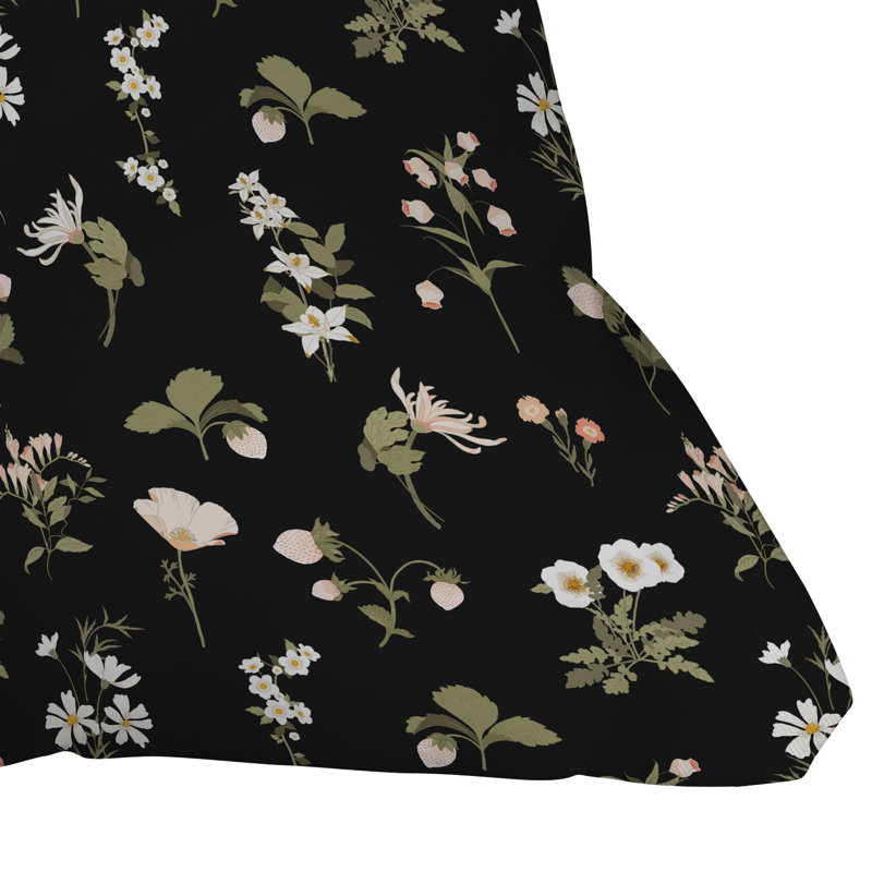  Coussin décoratif floral intérieur / extérieur en polyester, 26 po x 26 po
