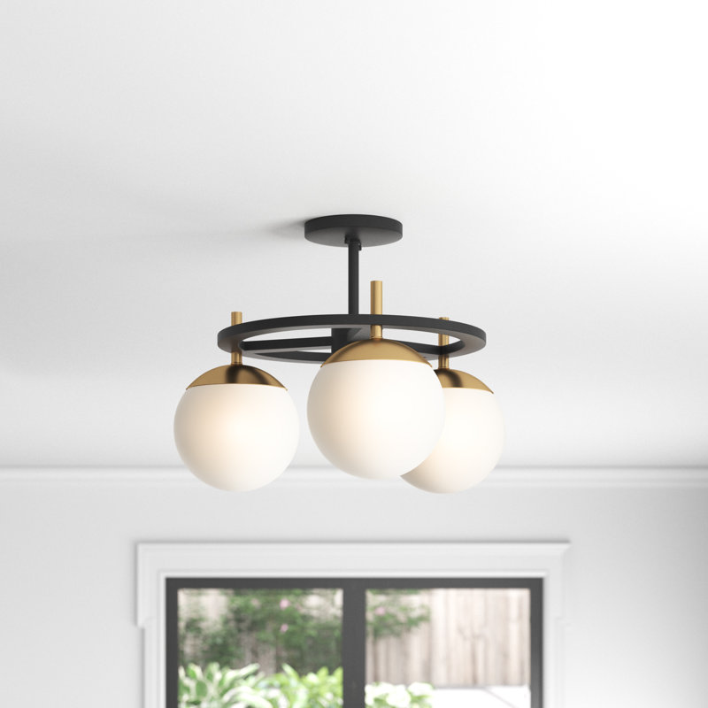 Glass Semi Flush Mount