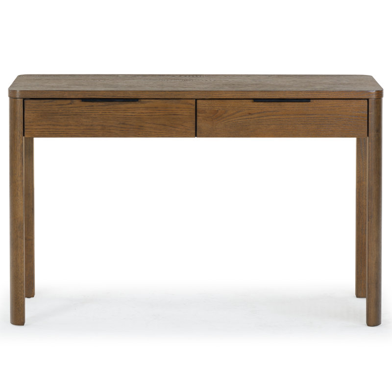 Gabrietta Solid + Manufactured Wood Writing Desk, Medium Oak