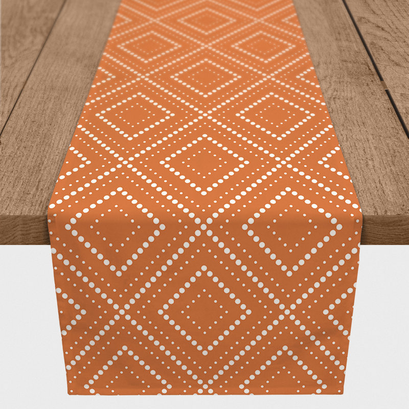 Chemin de table diamond Manor, L 72 po x l 16 po, Orange