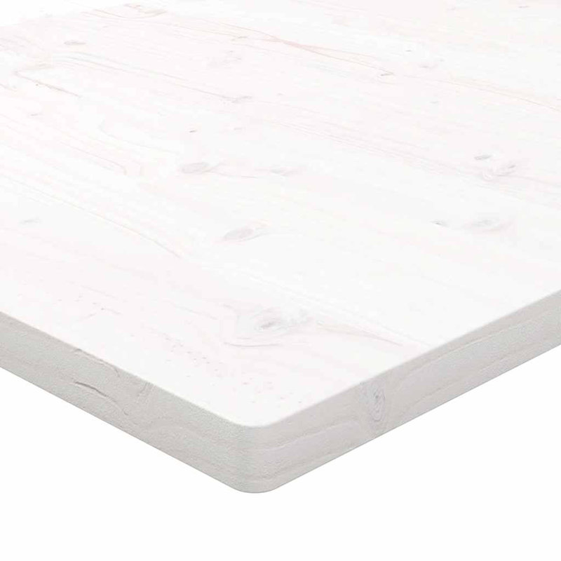 Quenemo Solid Wood Table Top, 2.5cm H x 80cm W x 40cm D, White