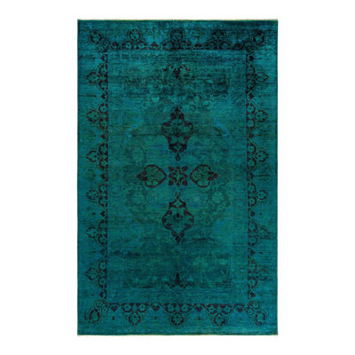 Tapis unique en laine 5 pi 10 po x 9 pi 1 po Tussan