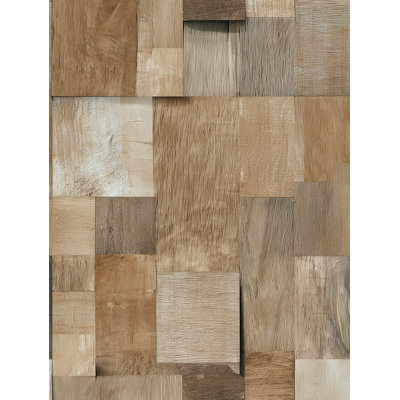 Patchwork Wallpaper Rustic Removable Wall Double Roll