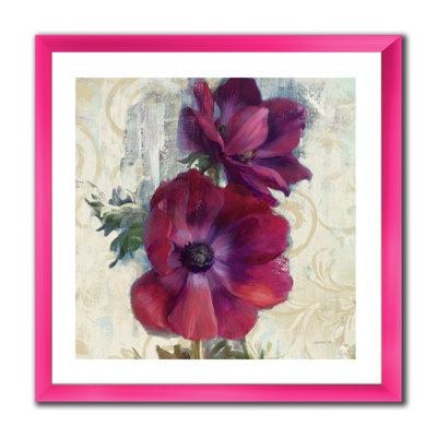 " Red Handpainted Anemone Flower "
