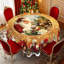 Nappe lavable motif père Noël en polyester pour décorations de Noël