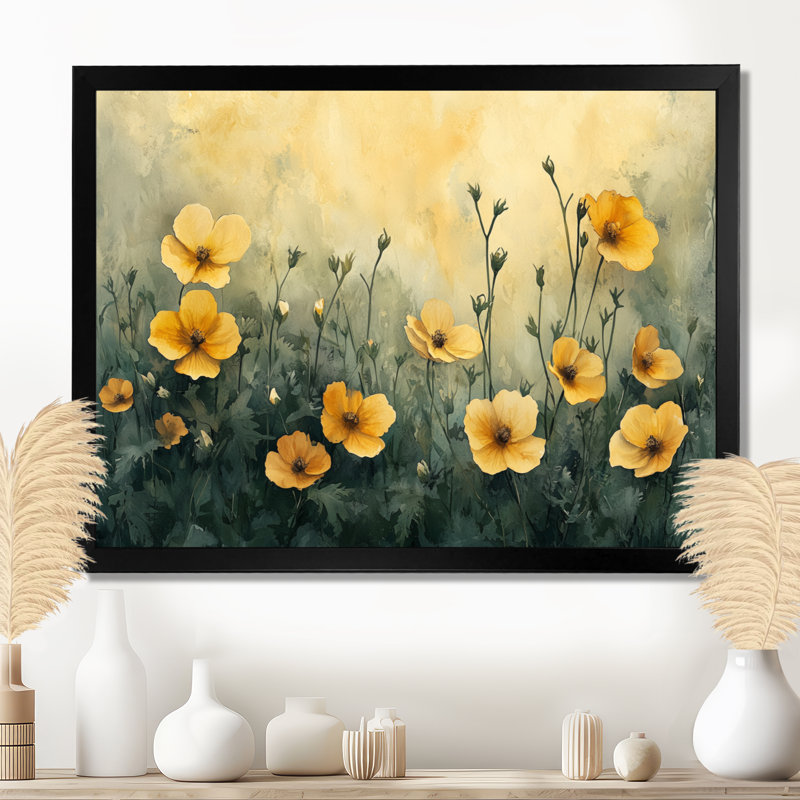 «Axton Summer Violet Flowers In Fields - Violets», art mural, Reproduction encadrée d'une seule photo, Noir