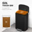 Stainless Steel, Metal Step On Kitchen Trash Can - 50L-120768020