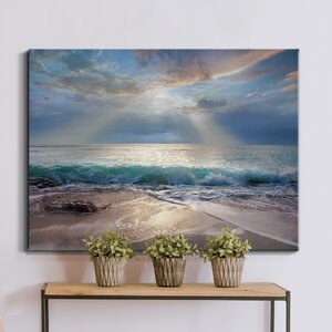 Aqua Blue Morning by J Paul - Wrapped Canvas Graphic Art Print