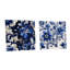 Cobalt bleu victorien néo-gothique motif victorien I - ensemble d'art mural en acrylique floral sur verre-103922397