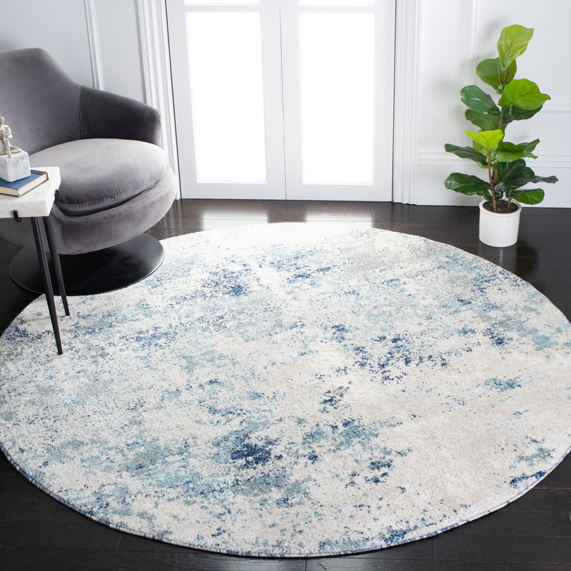 Scriber Performance Abstract Rug, Round 6'7"