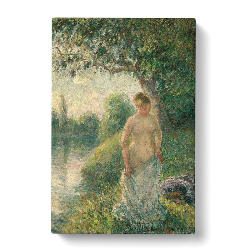 The Bather by Camille Pissarro - Wrapped Canvas, 50cm H x 35cm W x 3cm D