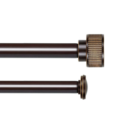 5/8" Double Curtain Rod With Bouton Finials