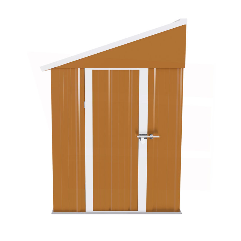 Remise de rangement en métal robuste de 8 pi x 4 pi avec portes doubles, fenêtres et ventilation