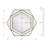 35.4" Modern Glam Hexagon Wall Mirror With Textured MDF Frame