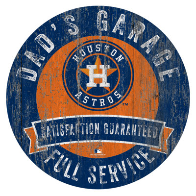 Le garage de papa, impression sur bois MLB
