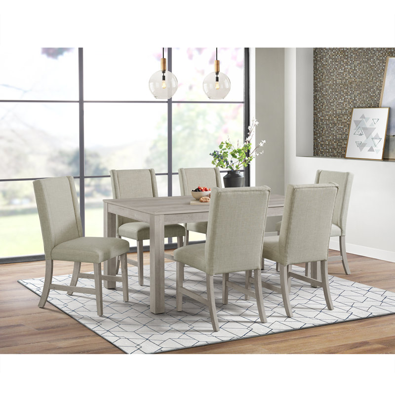 Ensemble de salle à manger Windley, 7 pièces : table, 6 chaises