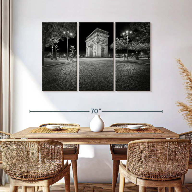 Sebbie Arc De Triomphe Black And White, 36" H x 57" W