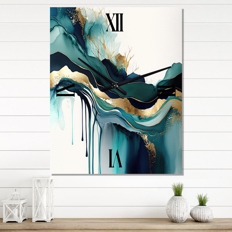 Abstract Expression IV - Horloges murales modernes, H 40 po x l 30 po