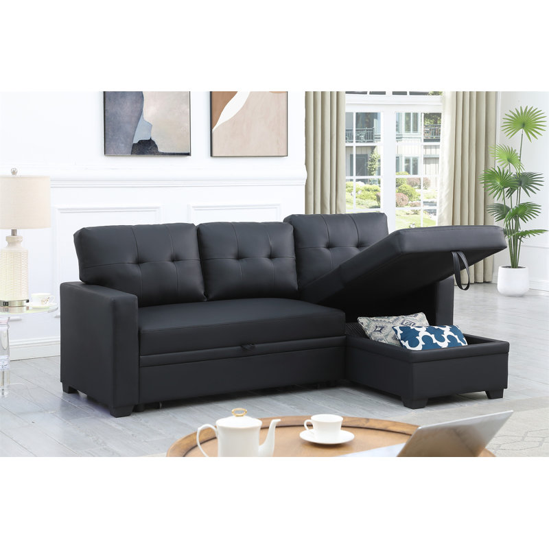 Canapé modulaire escamotable avec méridienne Upholstein