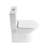 Comfortable Height 17" Toilet, Dual Flush 1.1/1.6 , Rimless Bowl, Soft Closing Seat, Gloss White, 12" Rough-In Modern Glossy White Height, Flush, Close Rough-In, Compact Layout