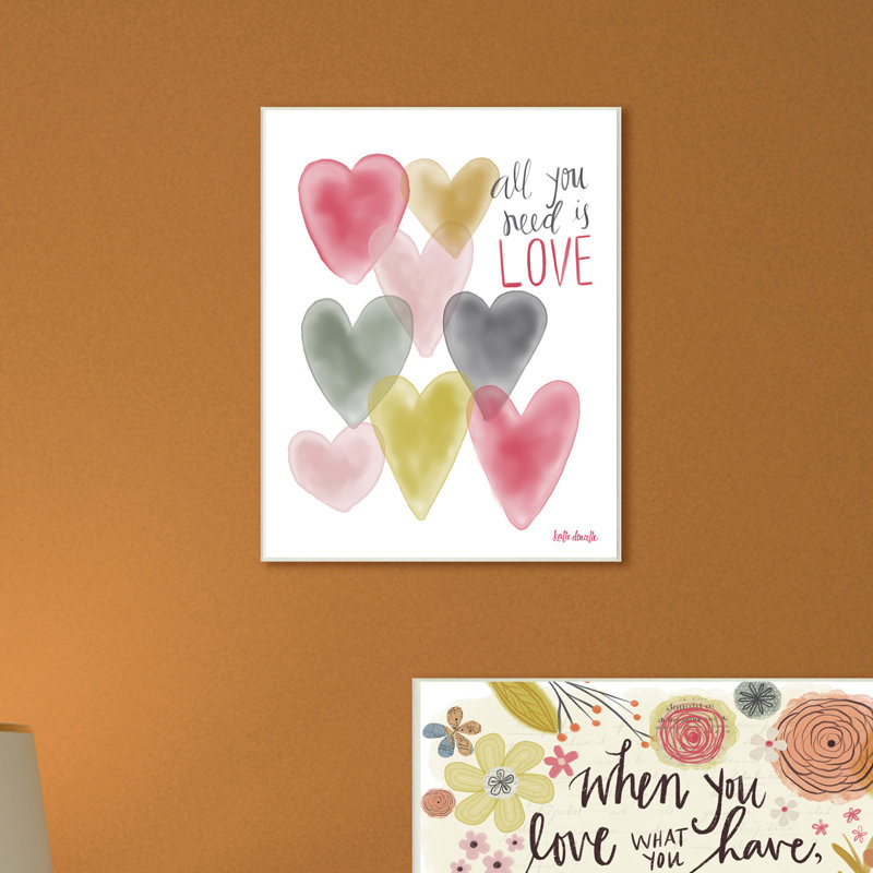 «All You Need Is Love Hearts» - impression, 10 po x 15 po, Plaque