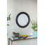 Miroir mural 23,5 "avec cadre en bois noir