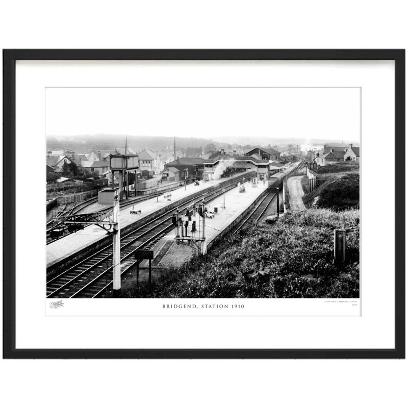 Bridgend, Station 1910 by Francis Frith - Single Picture Frame Print, 60cm H x 80cm W x 2.3cm D