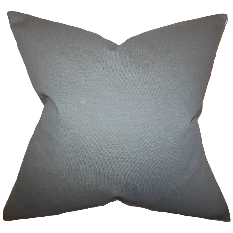 Feather Reversible Throw Pillow, Gray