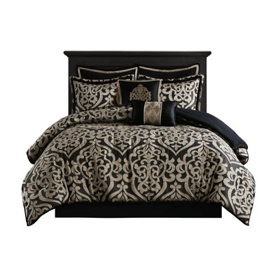8 Piece King Comforter , Year - Round Comfort, Filling Reversible Design, Comfort