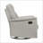 Recliners, Modern Brushed Silver Leather Swivel Glider Recliner Chair | Solid Wood Plywood Frame-1303028129