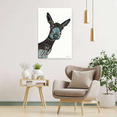 Hey There Donkey 1 Piece Wrapped Canvas Wall Art
