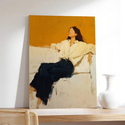 Reproduction d'art sur toile, couleur unie, sans motif