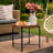 Brown Small Round End Table, 19In Rattan End Tables, Wicker Rattan Side Table, Round Sofa Side Table, Indoor Outdoor Side Tables For Patio