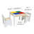 Teamson Kids 2-in-1 Multi-Activity Table and Chair Set with Reversible Tabletop and Storage