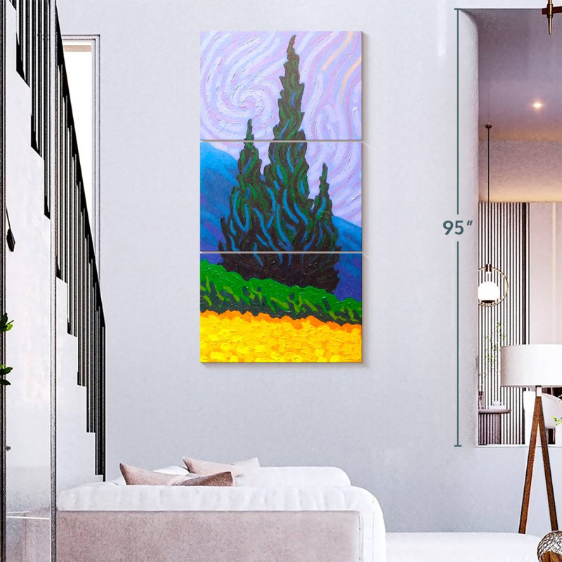 Hommage à Van Gogh II, H 75 po x l 36 po