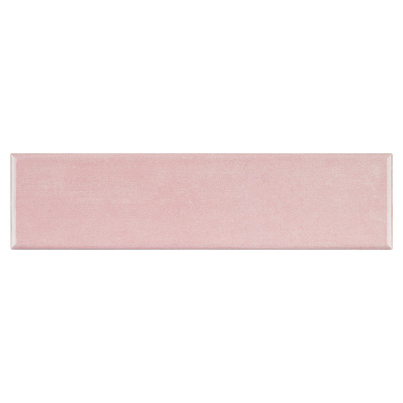 Cyra 2.95 in. X 11.81 in. Polished Ceramic Subway Wall Tile, Pink