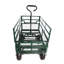 Chariot de jardin robuste en métal vert d'une capacité de 600 lb, camion utilitaire pour le transport extérieur