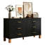 Commode double 6 tiroirs en bois robuste-1367436735