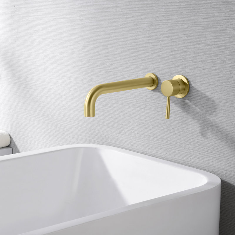 1 Handle Bathroom Bath Faucet, Brushed Gold